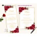 Red roses menu card, Red flower menu card,(16)